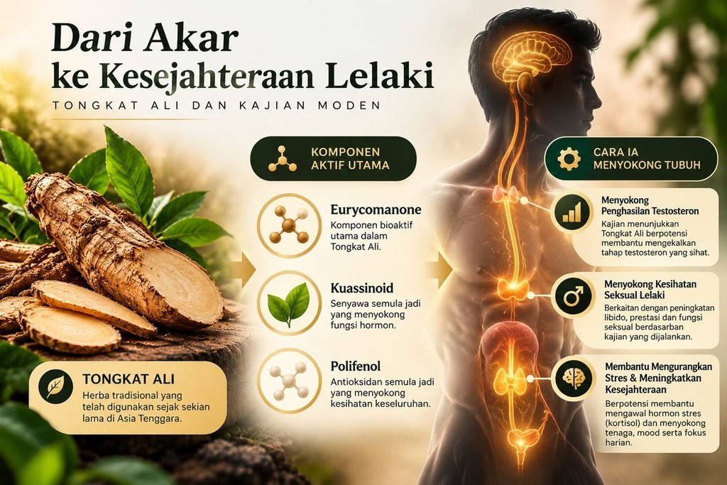 Sebatian dalam Tongkat Ali Eurycoma longifolia